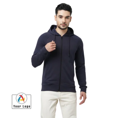 Buy Jack & Jones® Navy Blue Austin Hoodie in bulk for Corporate Gifting | Corporate Gyft