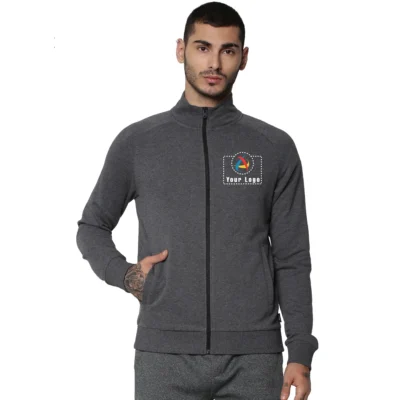 Buy Jack & Jones® Grey Austin Front Zipper Jacket in bulk for Corporate Gifting | Corporate Gyft