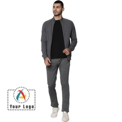 Buy Jack & Jones® Grey Austin Front Zipper Jacket in bulk for Corporate Gifting | Corporate Gyft