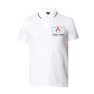 Buy Jack & Jones® White Coolmax Polo T-shirt in bulk for Corporate Gifting | Corporate Gyft