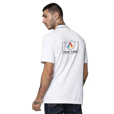 Buy Jack & Jones® White Coolmax Polo T-shirt in bulk for Corporate Gifting | Corporate Gyft