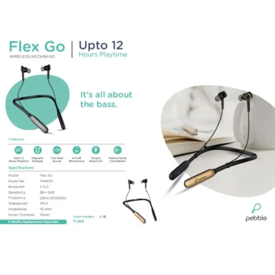 Buy Pebble® Flex Go Wireless Neckband in bulk for Corporate Gifting | Corporate Gyft