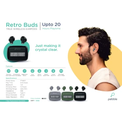 Buy Pebble® Retro Buds in bulk for Corporate Gifting | Corporate Gyft