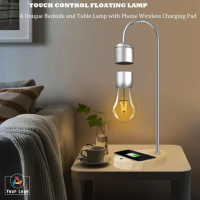 Buy Airlight Magnetic Floating Table Lamp with Wireless Charger in bulk for Corporate Gifting | Corporate Gyft