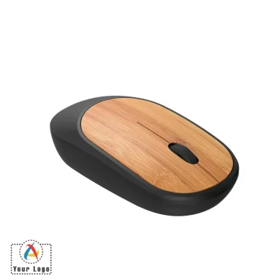 Buy Eco Mouse Portable Wireless Bamboo Mouse in bulk for Corporate Gifting | Corporate Gyft