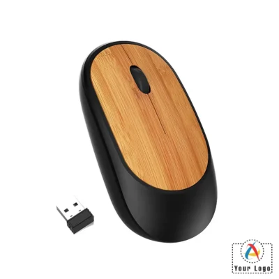 Buy Eco Mouse Portable Wireless Bamboo Mouse in bulk for Corporate Gifting | Corporate Gyft