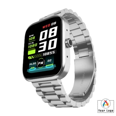 Buy Fire-Boltt Encore Silver Smartwatch in bulk for Corporate Gifting | Corporate Gyft