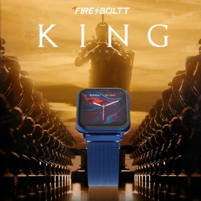 Buy Fire-Boltt King Blue Smartwatch in bulk for Corporate Gifting | Corporate Gyft