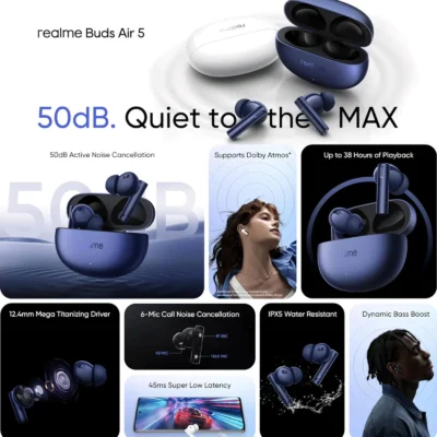 Buy Realme White Buds Air 5 True Wireless Earbuds in bulk for Corporate Gifting | Corporate Gyft