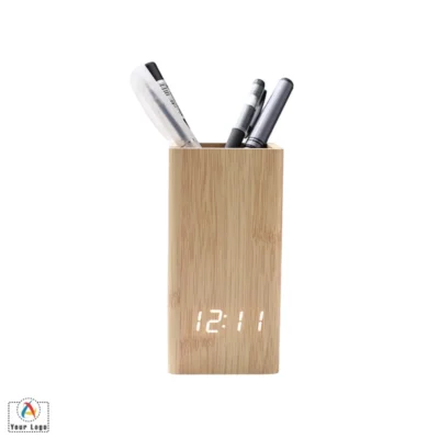 Buy Sleek Pen Holder with Alarm Clock in bulk for Corporate Gifting | Corporate Gyft