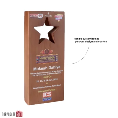 Buy Wooden Star Trophy - 101 in bulk for Corporate Gifting | Corporate Gyft