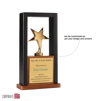 Buy The Celestial Wooden Trophy - 131 in bulk for Corporate Gifting | Corporate Gyft