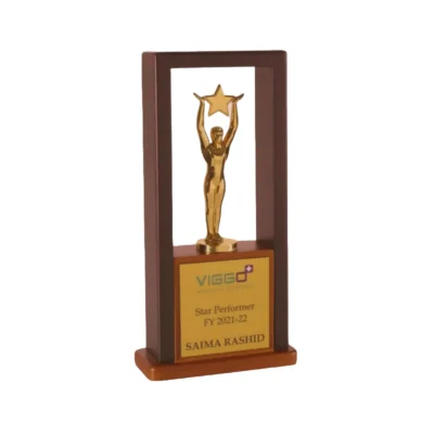 Buy The Wooden Beacon Trophy - 133 in bulk for Corporate Gifting | Corporate Gyft