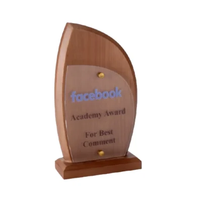 Buy Wooden Petal Trophy - 107 in bulk for Corporate Gifting | Corporate Gyft