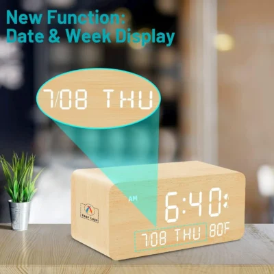 Buy Tucson Alarm Clock  with Wireless Charger in bulk for Corporate Gifting | Corporate Gyft