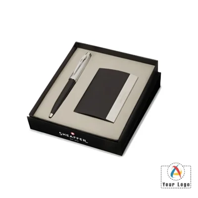 Buy Sheaffer 100 Ballpoint Pen and Card Holder Gift Set in bulk for Corporate Gifting | Corporate Gyft