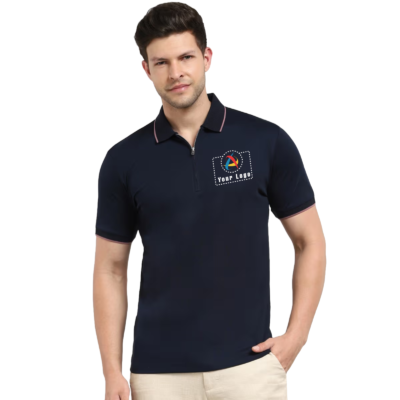 Buy Selected Homme Navy Blue Polo T-Shirt in bulk for Corporate Gifting | Corporate Gyft