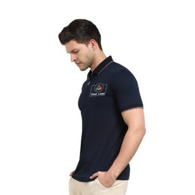 Buy Selected Homme Navy Blue Polo T-Shirt in bulk for Corporate Gifting | Corporate Gyft