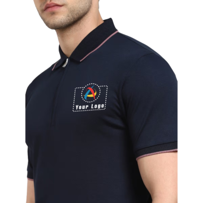 Buy Selected Homme Navy Blue Polo T-Shirt in bulk for Corporate Gifting | Corporate Gyft