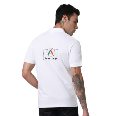 Buy Selected Homme White Structured Polo T-Shirt in bulk for Corporate Gifting | Corporate Gyft