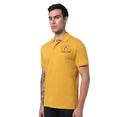 Buy Selected Homme Yellow Structured Polo T-Shirt in bulk for Corporate Gifting | Corporate Gyft