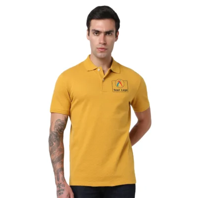 Buy Selected Homme Yellow Structured Polo T-Shirt in bulk for Corporate Gifting | Corporate Gyft