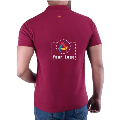 Buy UCB Jacquard Collar Maroon Polo T-Shirt in bulk for Corporate Gifting | Corporate Gyft