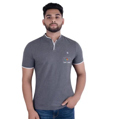 Buy UCB Jonny Collar Charcoal Grey Polo T-Shirt in bulk for Corporate Gifting | Corporate Gyft