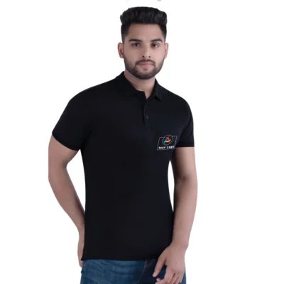 Buy UCB Supima Black Cotton Polo T-Shirt in bulk for Corporate Gifting | Corporate Gyft