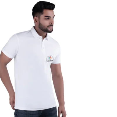 Buy UCB Supima White Cotton Polo T-Shirt in bulk for Corporate Gifting | Corporate Gyft