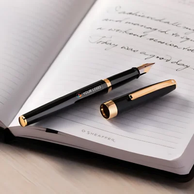 Buy Sheaffer Sagaris Black Gold Fountain Pen in bulk for Corporate Gifting | Corporate Gyft