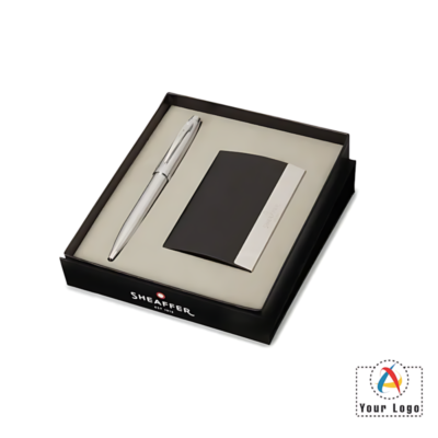 Buy Sheaffer 100 Ballpoint Pen and Card Holder Gift Set in bulk for Corporate Gifting | Corporate Gyft