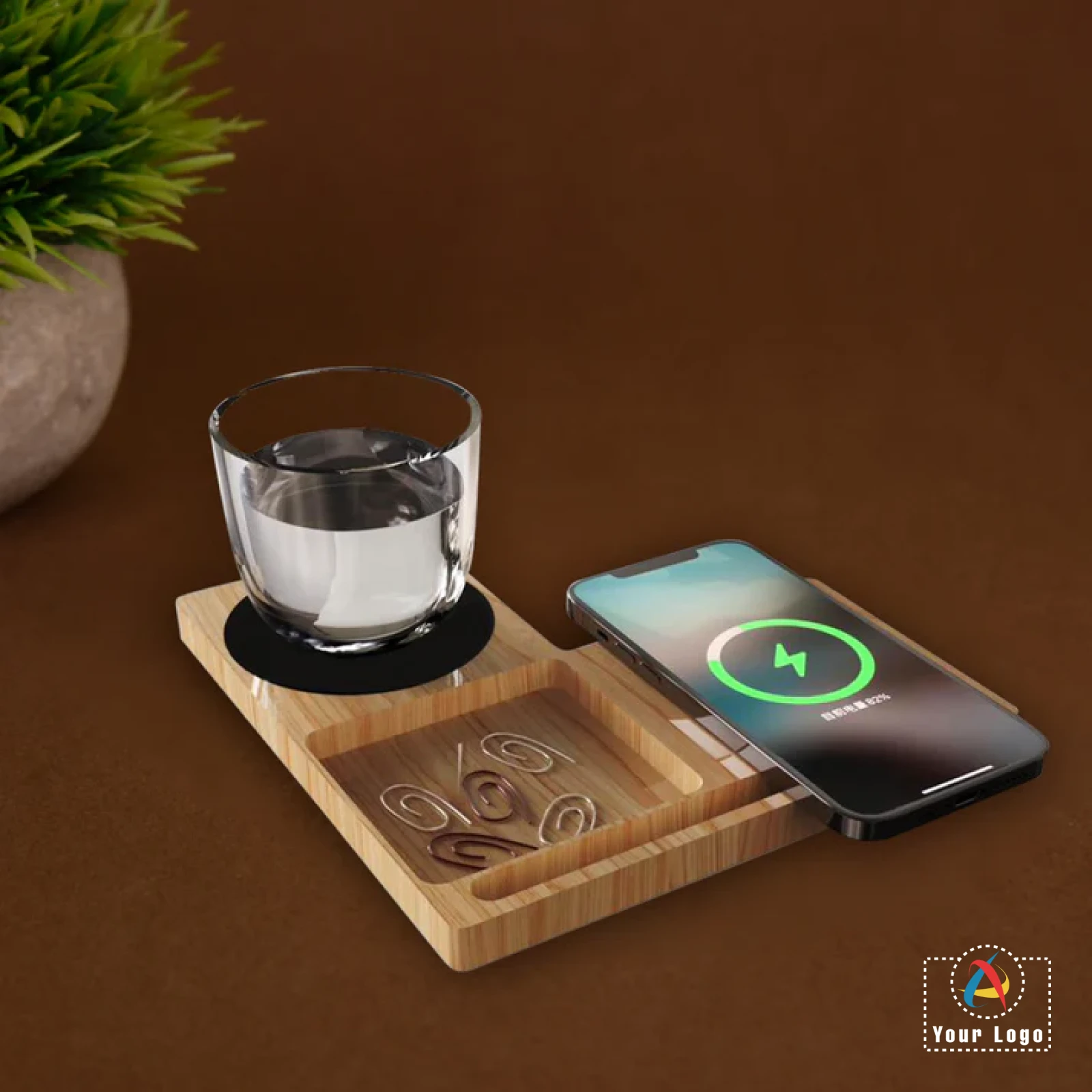 Buy Willow 3.0 Wireless Charger with Cup Warmer in bulk for Corporate Gifting | Corporate Gyft