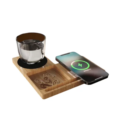 Buy Willow 3.0 Wireless Charger with Cup Warmer in bulk for Corporate Gifting | Corporate Gyft