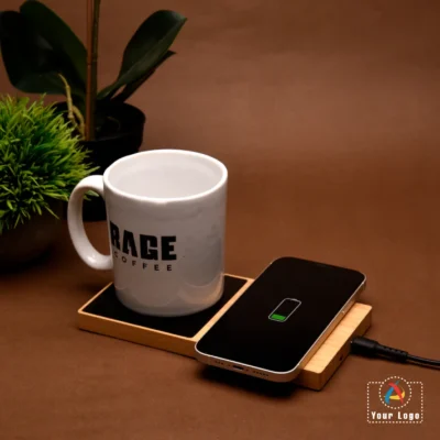 Buy Willow 15W Wireless Charger with Cup Warmer in bulk for Corporate Gifting | Corporate Gyft