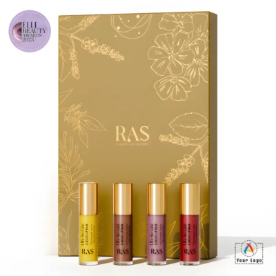 Buy RAS 4 Piece Tinted Lip Balm Gift Set in bulk for Corporate Gifting | Corporate Gyft