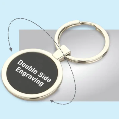 Buy Round Metal Keychain with Double Side Branding in bulk for Corporate Gifting | Corporate Gyft