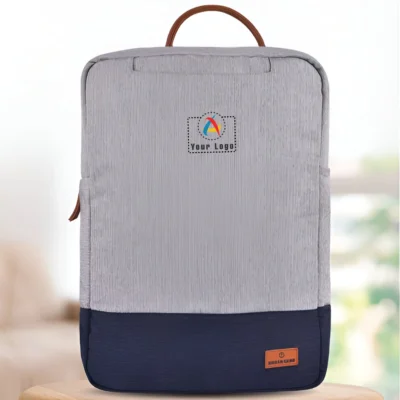 Buy Deux Classic Blue Laptop Backpack in bulk for Corporate Gifting | Corporate Gyft