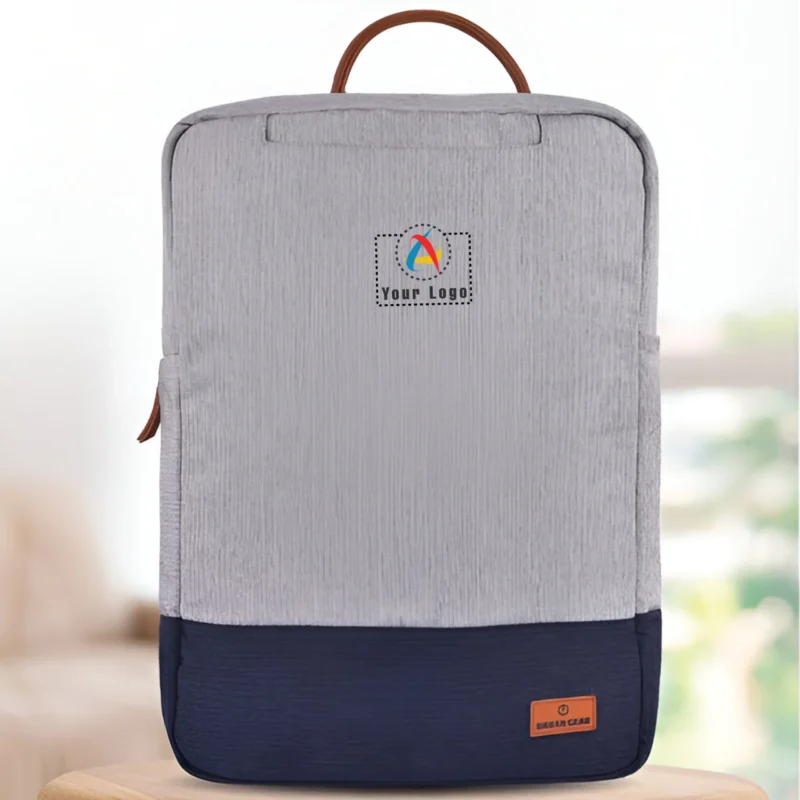 Buy Deux Classic Blue Laptop Backpack in bulk for Corporate Gifting | Corporate Gyft