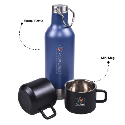 Buy Camper Blue Drinkware Gift Set in bulk for Corporate Gifting | Corporate Gyft