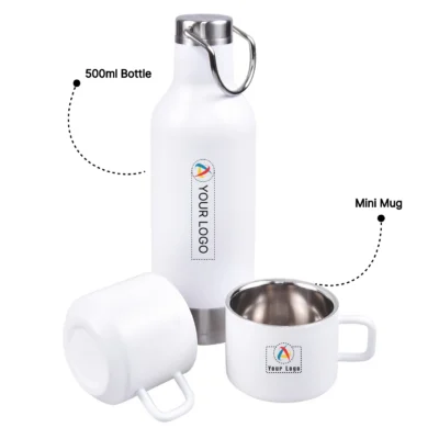 Buy Camper White Drinkware Gift Set in bulk for Corporate Gifting | Corporate Gyft