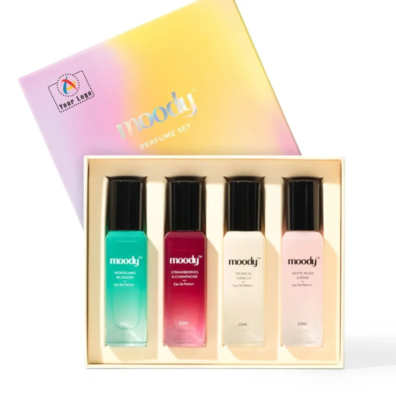 Buy Moody Perfume Set Pack of 4 in bulk for Corporate Gifting | Corporate Gyft