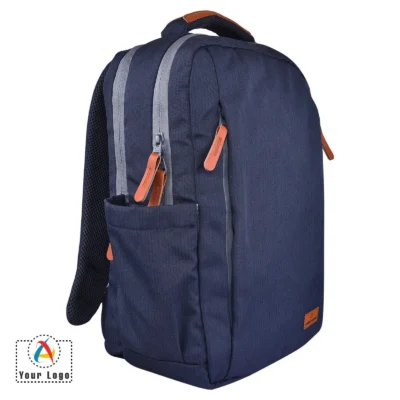 Buy Nexus Lifestyle Navy Blue Laptop Backpack in bulk for Corporate Gifting | Corporate Gyft