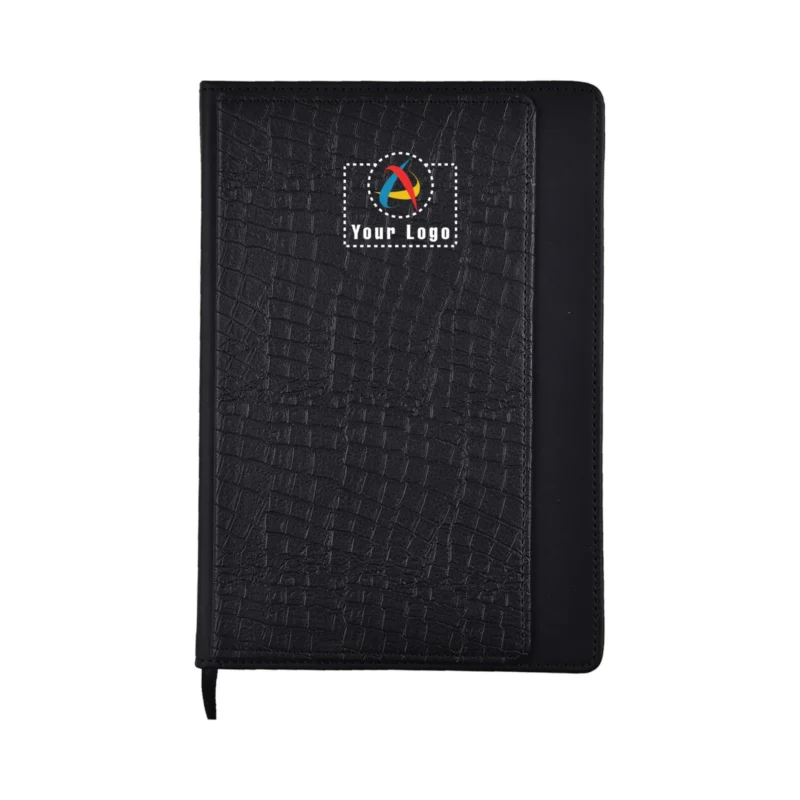 Buy Croco Black Notebook in bulk for Corporate Gifting | Corporate Gyft