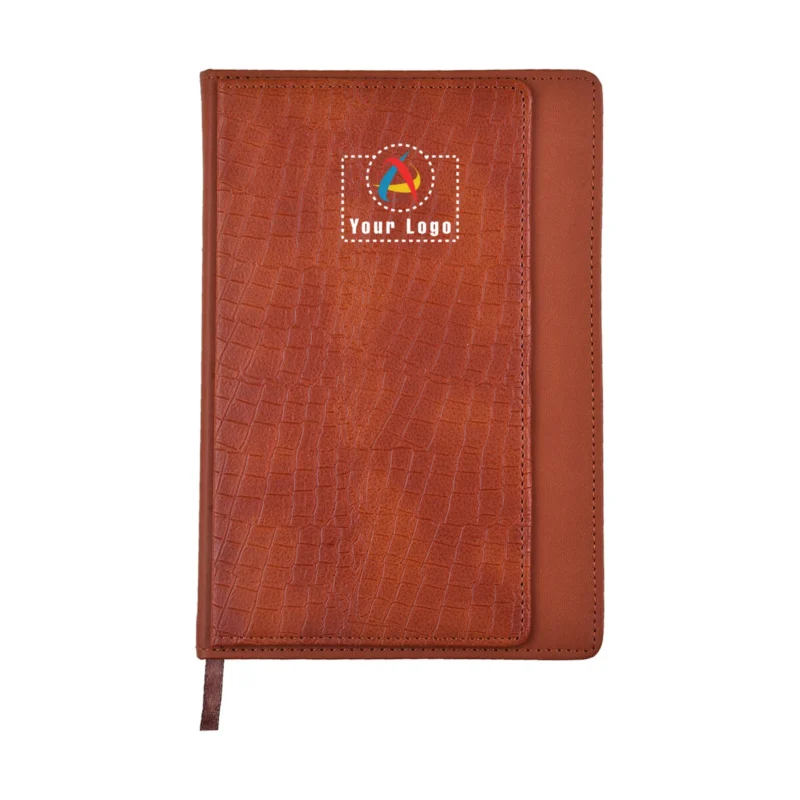 Buy Croco Brown Notebook in bulk for Corporate Gifting | Corporate Gyft