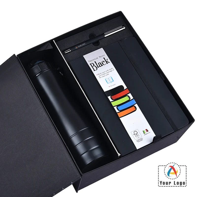 Buy Black Magnetic Corporate Gift Set in bulk for Corporate Gifting | Corporate Gyft