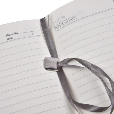 Buy Stripes Grey Premium Notebook in bulk for Corporate Gifting | Corporate Gyft