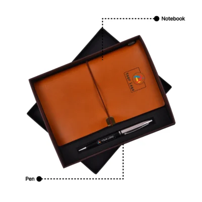 Buy Traveller Brown Gift Set in bulk for Corporate Gifting | Corporate Gyft