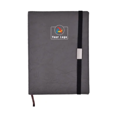 Buy Wrinkle Premium Notebook Grey in bulk for Corporate Gifting | Corporate Gyft