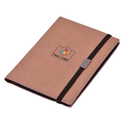 Buy Wrinkle Premium Notebook Brown in bulk for Corporate Gifting | Corporate Gyft